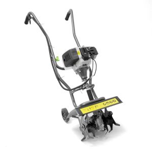 Front tine cultivator with yellow platform