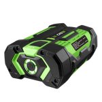 Green and black cordless power tool charger