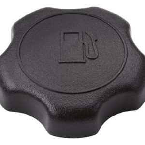 Fuel cap with gas pump symbol emblem