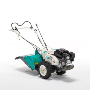 Front-tine tiller with gas engine and handles