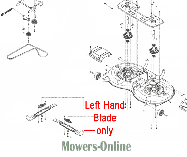 zszq0c4kl4f.png - Mowers Online Lawn mower blade assembly parts diagram