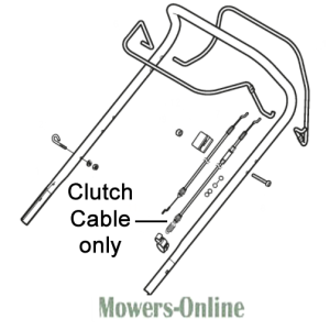 Lawn mower clutch cable assembly diagram