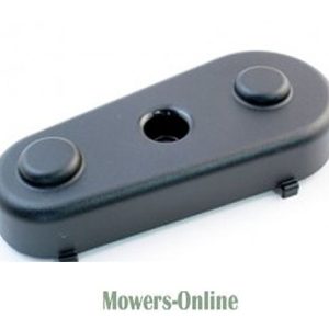 Lawn mower deck cover with control knobs