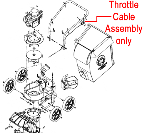 zygrdy3wahf.png - Mowers Online Throttle cable assembly parts diagram for mower