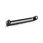 Hedge trimmer attachment with serrated cutting blades